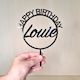 Happy Birthday Circle Cake Topper