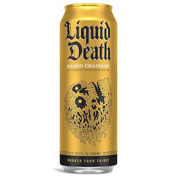 General store operation - mainly grocery: Liquid Death Sparkling Water Mango Chainsaw 19.2floz/568ml
