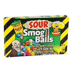 General store operation - mainly grocery: Toxic Waste Sour Smog Balls TBX 3.5oz/100g