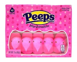 General store operation - mainly grocery: Peeps Chicks Pink 10pk 3oz/85g