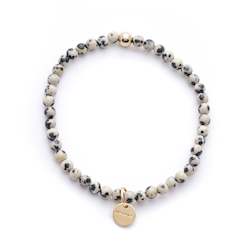 Men: Amuleto Dalmatian Jasper Bracelet for Men - Small bead