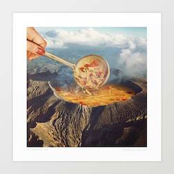 Artist: 'Volcano Noodle Soup' Art Print by Vertigo Artography