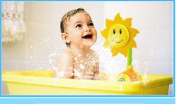 Toys: Sunflower Shower Water Squirt Baby Bath Toys for Kids Children (Yellow)