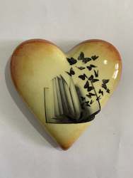 Limited Edition Hearts: Decoupaged  Hanging Heart-Book Lover