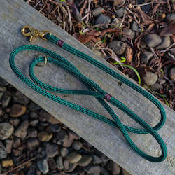 Handcrafted Leads: Trigger Clip Rope Leash - Forest