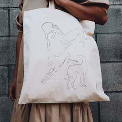 Goodies For Human: The Longdog Tote Bag - Natural Canvas