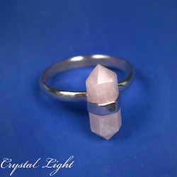 Rose Quartz DT Ring - Size 10