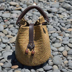 Krajood Woven Tote Bag with Leather Handle | Yompai  NZ