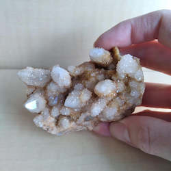 Crystals: Tiny druzies on quartz crystals - Nice!